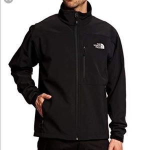 TNF Apex Softshell Black Fleece Jacket, size L